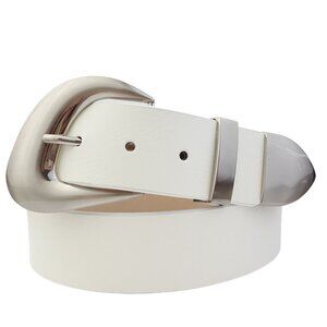 Silver-Tone Buckle Loop and Tip Belt